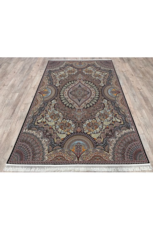 Иранский ковер Farahan 3843 Черный-бежевый